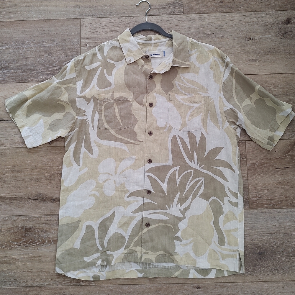 Tommy Bahama Men's Flora Fiesta  Camp Shirt Linen Hawaiian Large NWT